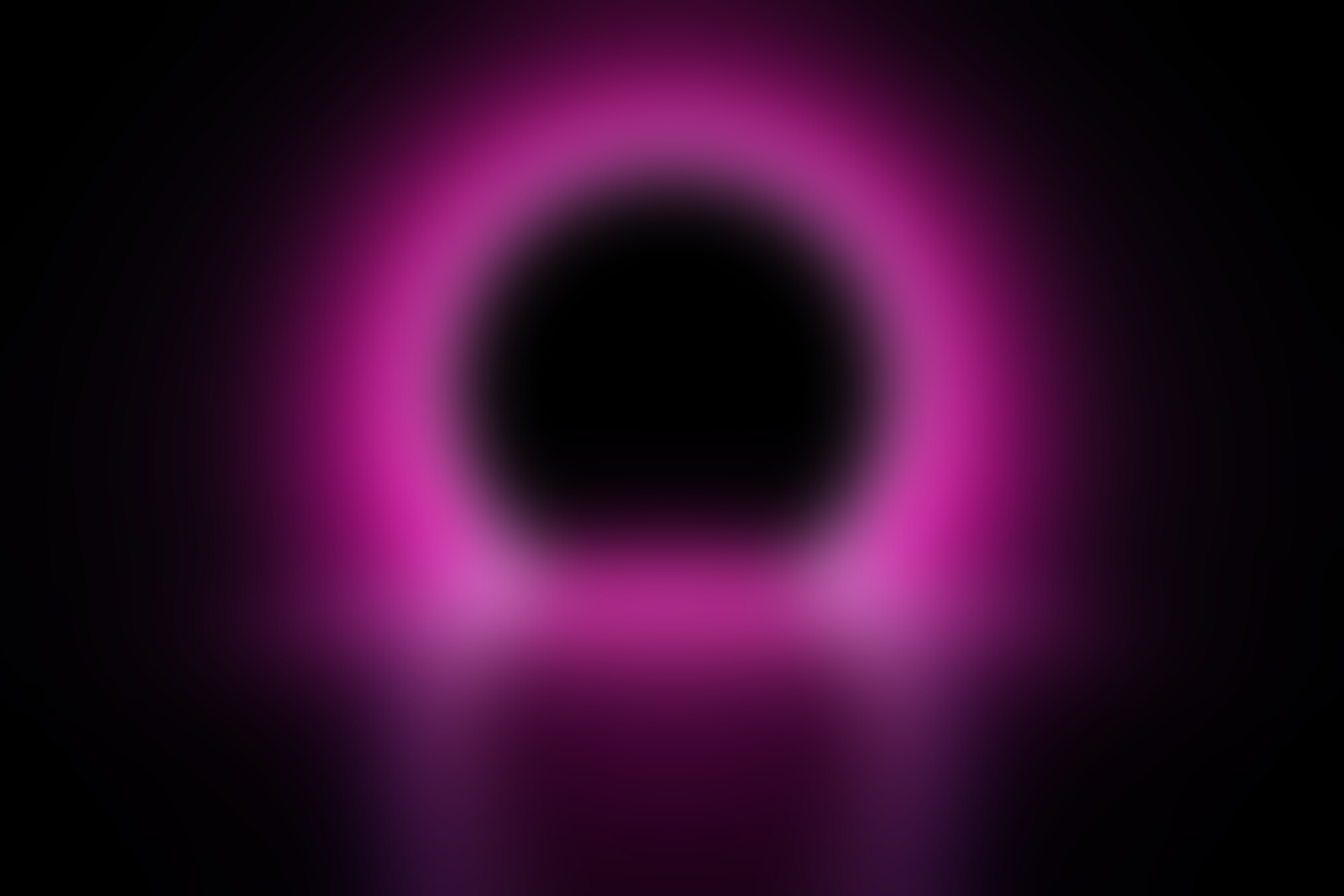 Pink neon round frame. Luminous swirling bunner. Glowing spiral. Light Ring background. Abstraction geometric neon circle. Shine LED ellipse 3D illustrator